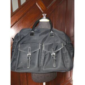 Maxx Ny Black Travel Duffel Bag With Dual Front Buckle Pockets Large Capacity